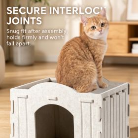 Only Self Pickup---Square Cat Bed (Option: WHITE)